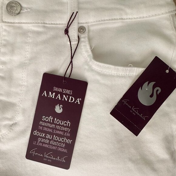 Gloria Vanderbilt NWT AMANDA Vintage White stretch slimming jeans Size: 8 - Picture 9 of 12